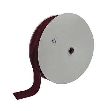 Buy 10 Yards Velvet Ribbon Spool in Wine - Crafting Essential for Decor