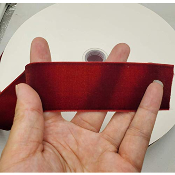 Buy 10 Yards Velvet Ribbon Spool in Wine - Crafting Essential for Decor