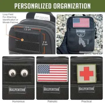 MAXPEDITION Double-Decker EDC Pocket Organizer (5” x 2.5” x 7”) EDC Pouch, Tactical Tool Pouch for Organization, MOLLE Accessories for Everyday Carry (Black) 0247B