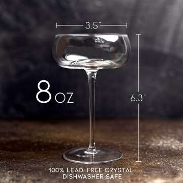 Luxury Coupe Glasses Set - Handcrafted Vintage Design