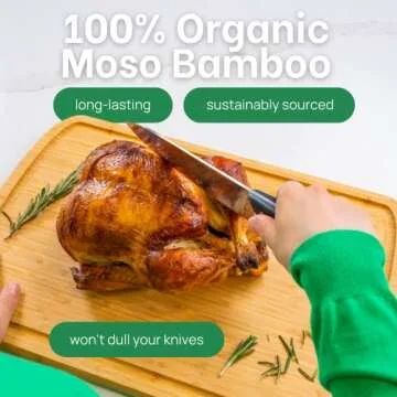 Extra Large Bamboo Cutting Board for Eco-Friendly Cooking