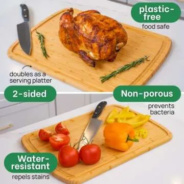 Extra Large Bamboo Cutting Board for Eco-Friendly Cooking