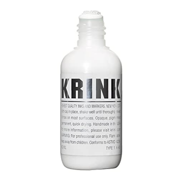 Krink K-60 White Paint Marker - Vibrant and Opaque Fine Art Graffiti Markers for Canvas Metal Glass ...