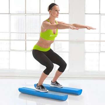 ProsourceFit Flex Foam Rollers for Muscle Massage, Physical Therapy, Core & Balance Exercises Stabil...