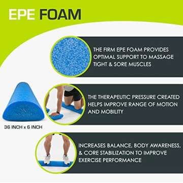 ProsourceFit Flex Foam Roller for Muscle Relief and Therapy