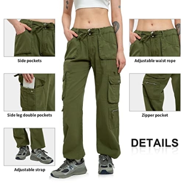 Stylish Women's Cargo Pants with Adjustable Fit and Pockets