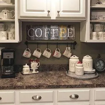 Rustic Coffee Sign Decorative Wall Art for Kitchen