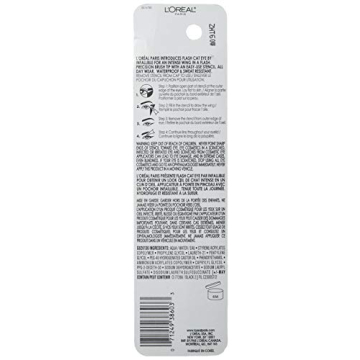 L'Oreal Paris Makeup Infallible Flash Cat Eye Waterproof Liquid Eyeliner, Black, 0.44 oz.