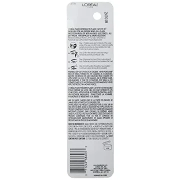 L'Oreal Paris Makeup Infallible Flash Cat Eye Waterproof Liquid Eyeliner, Black, 0.44 oz.