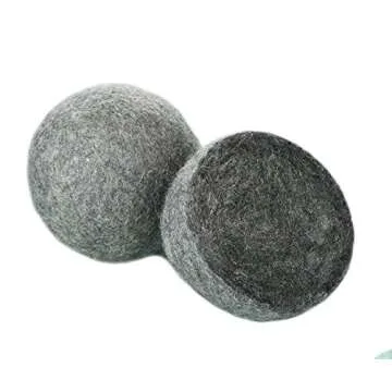 Wool Dryer Balls 6-Pack, Reusable, Saves Drying Time Natural Fabric Softener Great Gift Ideas, Grey