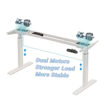 BUNOEM Adjustable Dual Motor Standing Desk 63x30