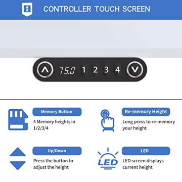 BUNOEM Adjustable Dual Motor Standing Desk 63x30