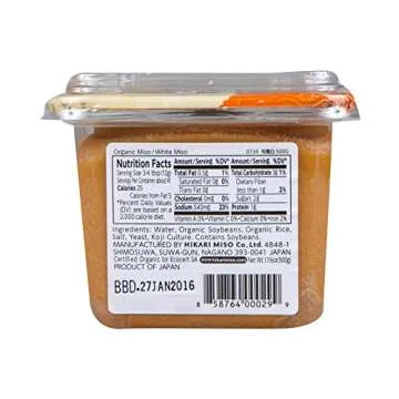 Hikari Organic Miso Paste, White, 17.6 oz