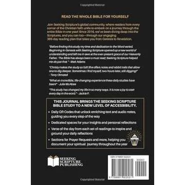 Seeking Scripture One Year Bible Study Journal: Your Companion for Daily Reflective Learning