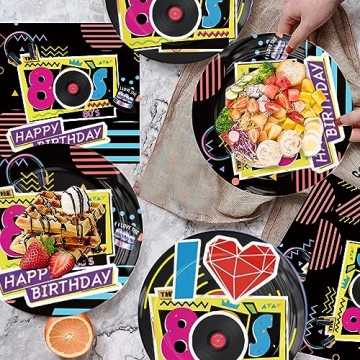 80s Birthday Decorations Party Supplies for 20 Guests