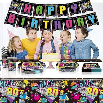 80s Birthday Decorations Party Supplies for 20 Guests