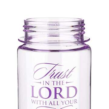 Christian Art Gifts Motivational Water Bottle 28oz - Proverbs 3:5-6