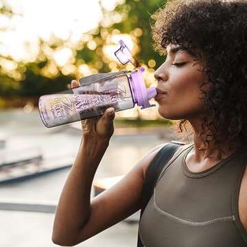 Christian Art Gifts Motivational Water Bottle 28oz - Proverbs 3:5-6