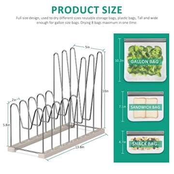 Plastic Bag Drying Rack for Reusable Bags and More