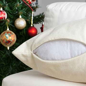 Christmas Pillow Covers Set of 4 for Holiday Decor