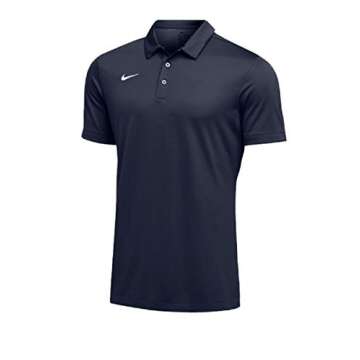 Nike Mens Dri-FIT Short Sleeve Polo Shirt (Large, Navy)
