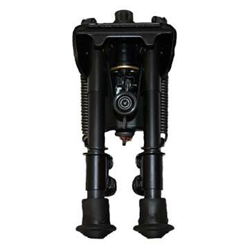 Harris Engineering S-BR Hinged Base 6 - 9-Inch BiPod , Black