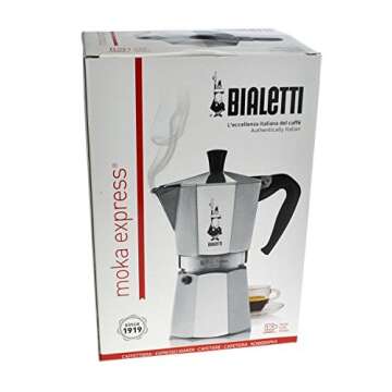 Bialetti - Moka Express: Iconic Stovetop Espresso Maker, Makes Real Italian Coffee, Moka Pot 12 Cups (22 Oz - 670 Ml), Aluminium, Silver
