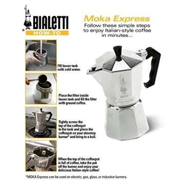 Bialetti Moka Express: Authentic Italian Coffee Maker 12 Cups