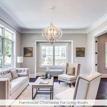 Vintage Wooden Farmhouse Chandelier for Home Decor