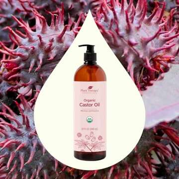 Organic Castor Oil - Pure, Cold Pressed & Hexane Free 32 oz