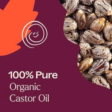 Organic Castor Oil - Pure, Cold Pressed & Hexane Free 32 oz