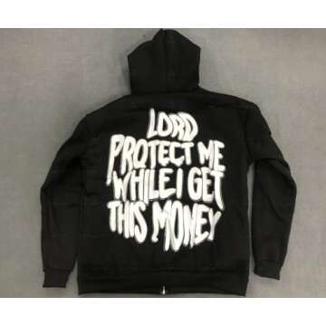 RMCFHX Y2k men's and women's letter printed hoodies, hip-hop full zip sportswear, rock pullover Hara...