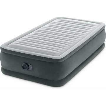 INTEX Dura-Beam Deluxe Elevated Air Mattress with Pump