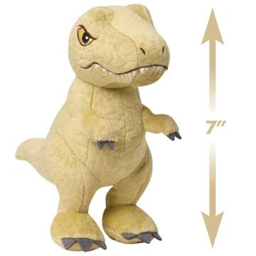 Just Play Jurassic World T-Rex 7-inch Small Plush Dinosaur, Stuffed Animal, Kids Toys for Ages 3 Up