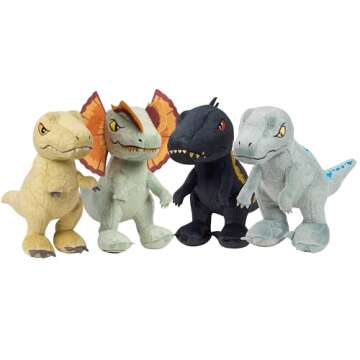 Just Play Jurassic World T-Rex 7-inch Small Plush Dinosaur, Stuffed Animal, Kids Toys for Ages 3 Up
