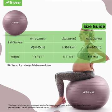 Trideer Nature Yoga Ball for Yoga & Therapy