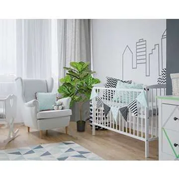 Ella and Lulu Design Fiddle Leaf 3' Tall, 38-in, for Indoor & Outdoor Window Centerpiece Welcome Wedding Party Anniversary Christmas Day Mother's Tree, Green