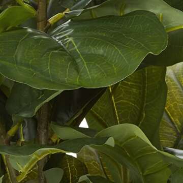 Ella and Lulu Design Fiddle Leaf 3' Tall, 38-in, for Indoor & Outdoor Window Centerpiece Welcome Wedding Party Anniversary Christmas Day Mother's Tree, Green