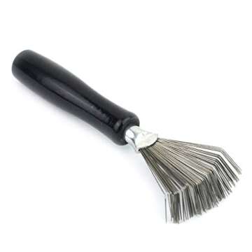 Luwigs Wooden Metal Black Comb Brush Cleaner Hair Dirt Remove Comb Cleaning Tools for Home Salon