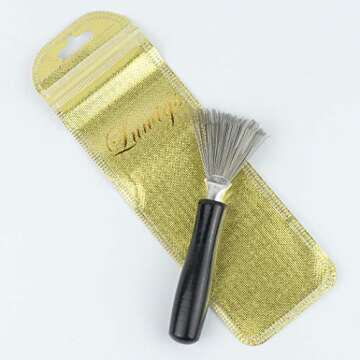 Luwigs Wooden Metal Hair Comb Cleaner Brush Tool