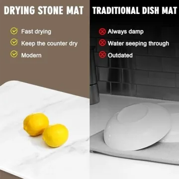 Eco-Friendly Absorbent Stone Drying Mat for Kitchen