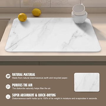 Eco-Friendly Absorbent Stone Drying Mat for Kitchen