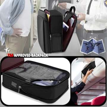 ZINZ Slim Expandable Laptop Backpack for Men & Women