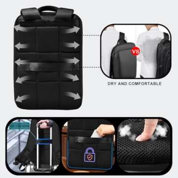 ZINZ Slim Expandable Laptop Backpack for Men & Women