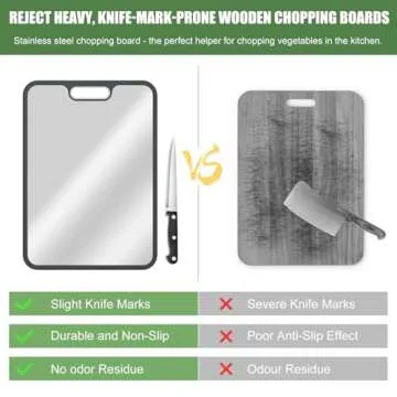 Double-Sided Cutting Board with Knife for Kitchen