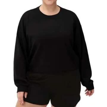 Cropped Pullover Sweatshirt for Women - Stylish & Cozy