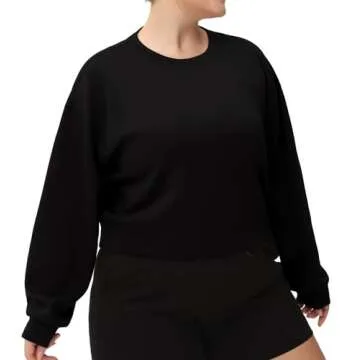 Cropped Pullover Sweatshirt for Women - Stylish & Cozy