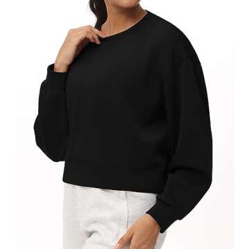 Cropped Pullover Sweatshirt for Women - Stylish & Cozy