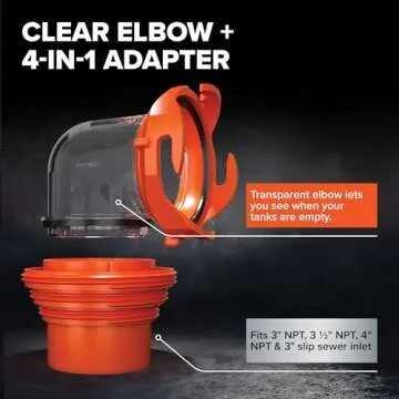 Camco Rhino Extreme 20-Foot RV Sewer Hose Kit - Crush Resistant TPE Technology - Swivel Fittings for Secure Connection - RV Heavy Duty Sewer Hose for RV Toilet (21012)