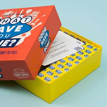 Hygge Games What Have You Done? | Get to Know Your Family and Friends Even Better | Hygge Board Games | Card Games for Adults and Teens | Party Games | Ages 17+ | Red Blue, 5.7 x 5.7 x 1.8 inches